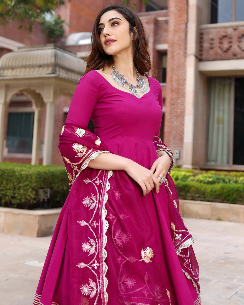 Amara Gota Patti Anarkali Set