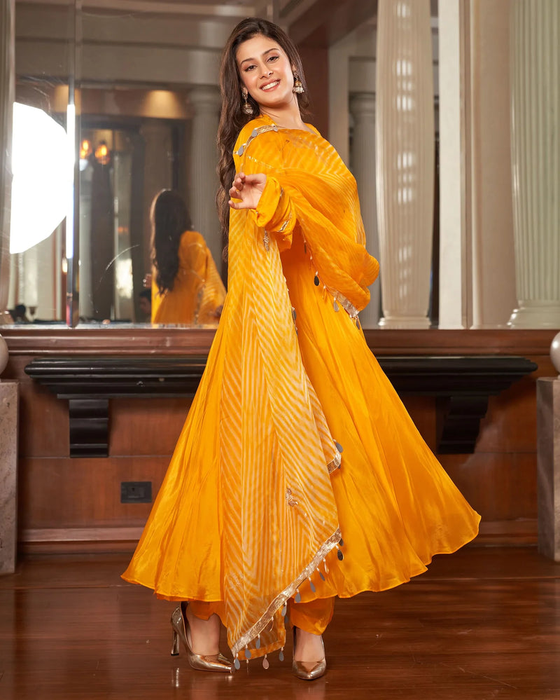 Surya Leheriya Silk Suit Set