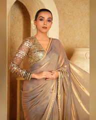 Golden Glint Net Sequin Blouse