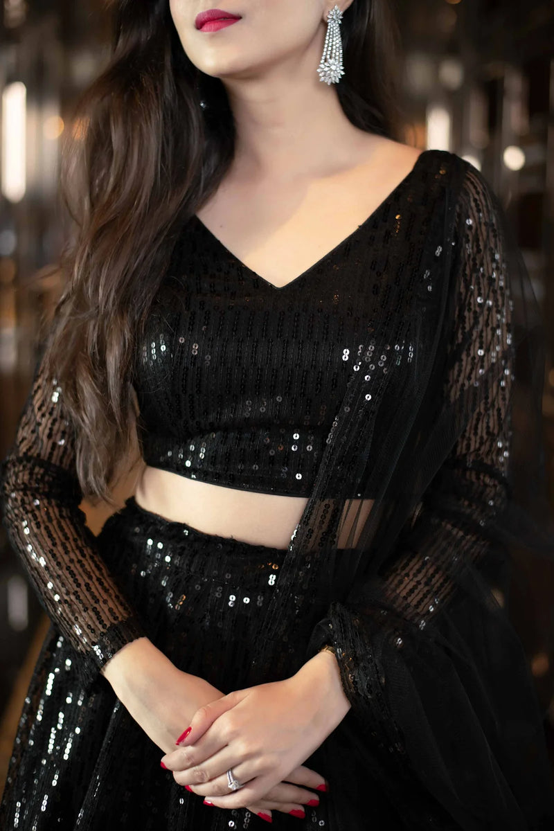 Black Lehenga Choli Set- By Reet Lifestyle