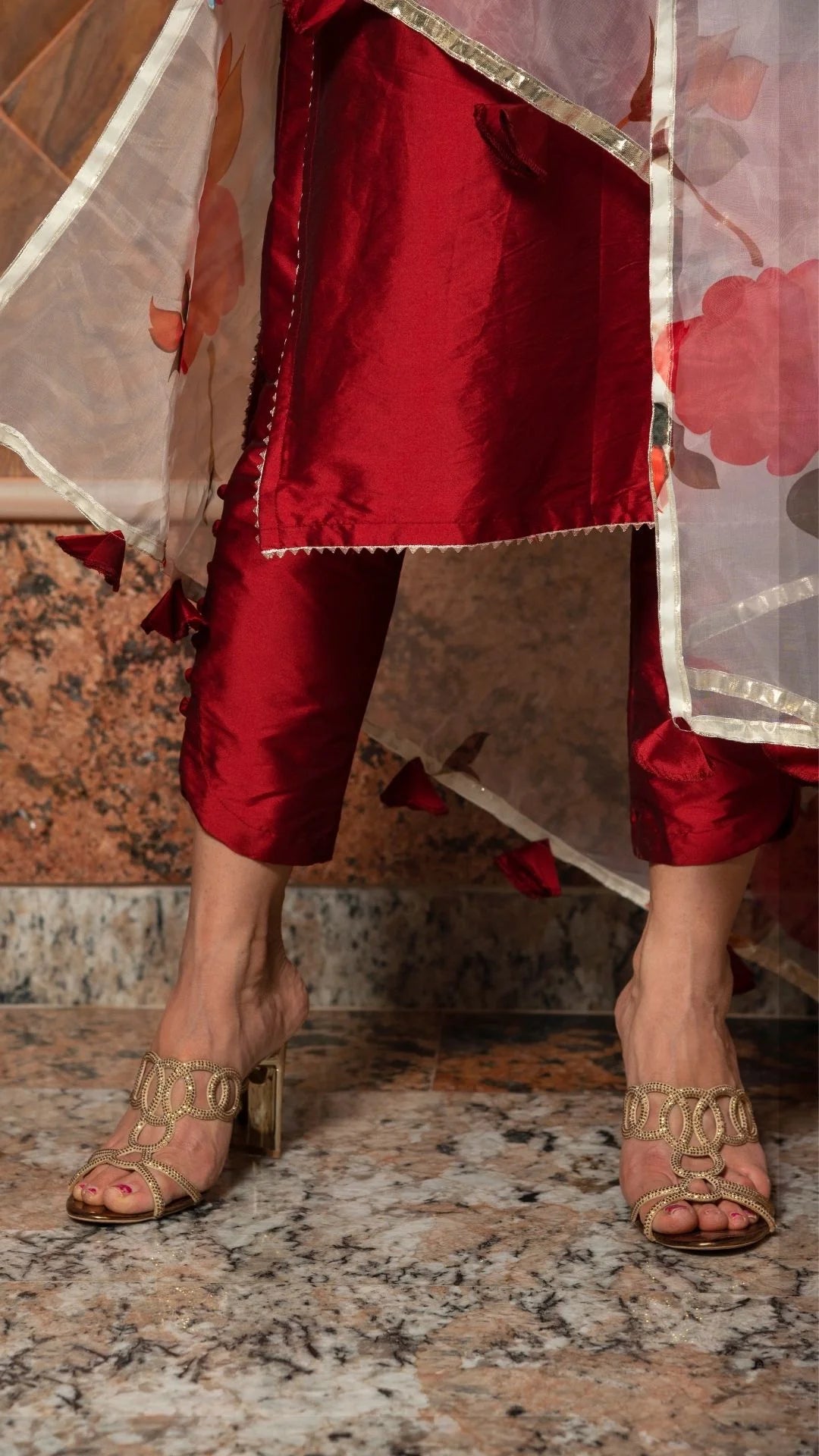 Maroon dress set
