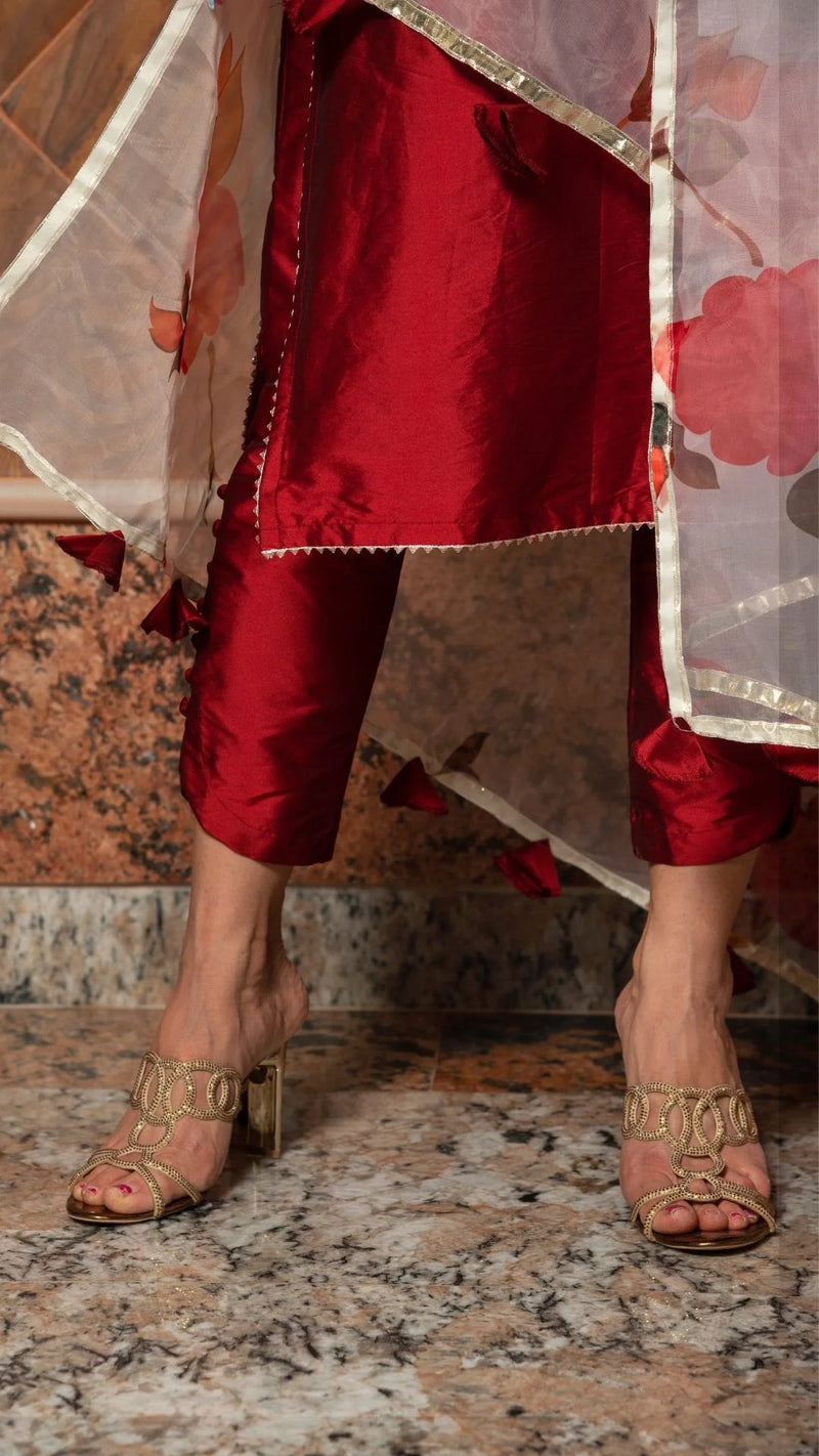 Maroon dress set