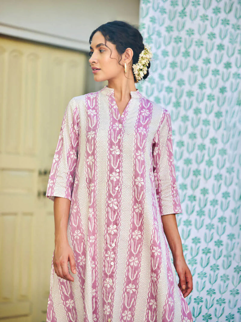 Cotton Kurta pink  & Pant Set- By Reet Lifestyle