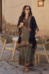 Black Crepe Boho Noir Kaftan Set