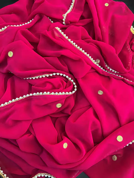 Elegant Viva Magenta Georgette Anarkali with Dupatta