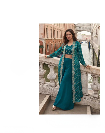 Chinnon Silk Embroidered Western Set