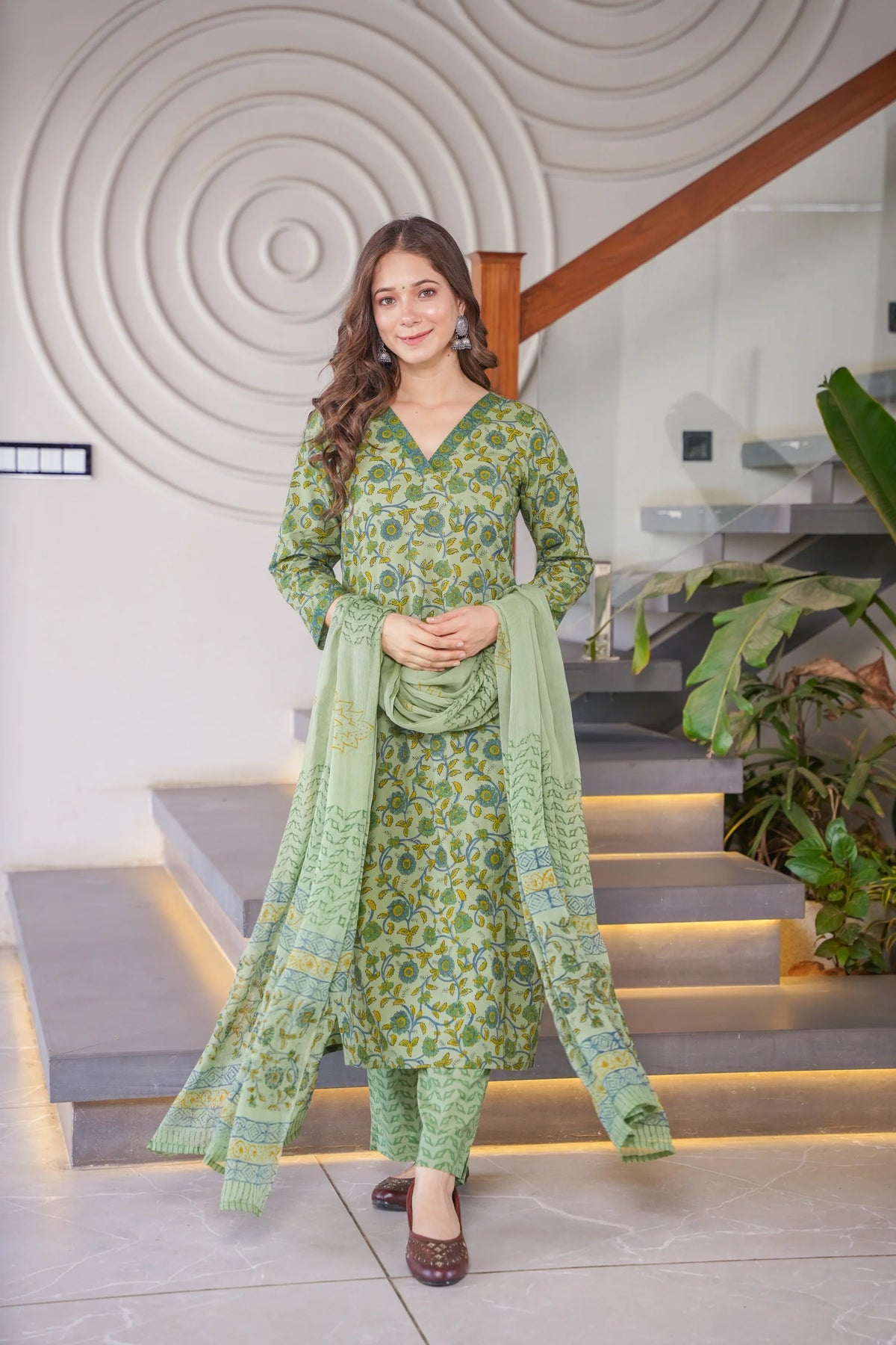 Seema Cotton Straight Suit Set- By Reet Lifestyle
