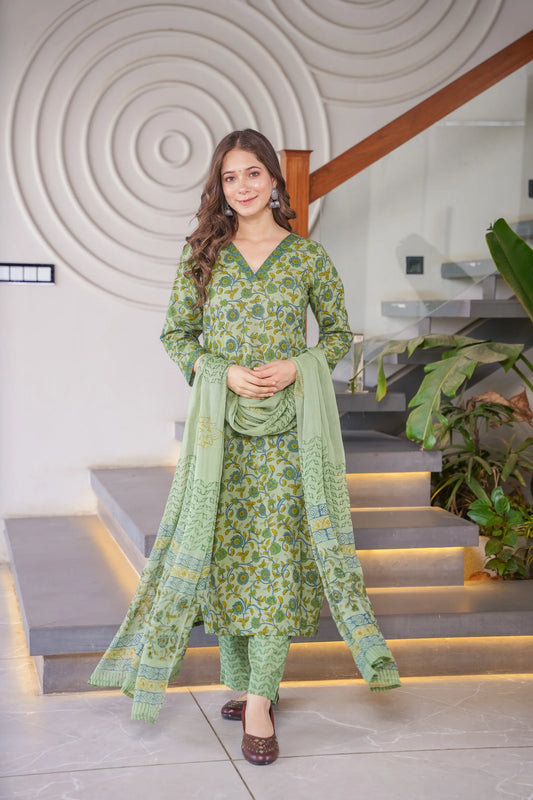 Seema Cotton Straight Suit Set- By Reet Lifestyle