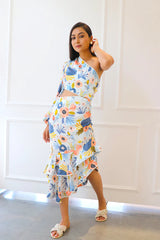 Multicolor Luxe Cotton Satin Dress
