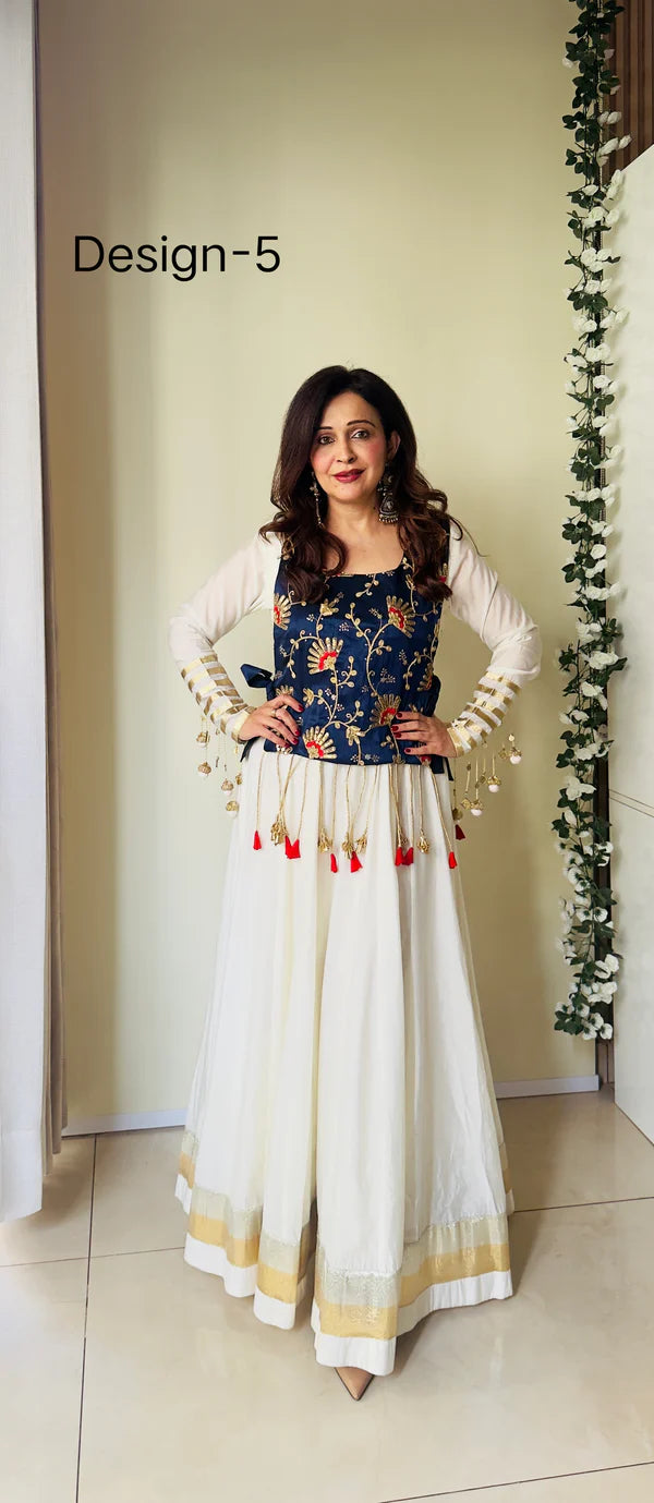 Nazakat Ivory Anarkali (With Cape) – By Reet Lifestyle
