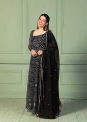 Bandhani Asymmetric Neck Anarkali with Dupatta