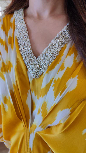 Ikat Kaftan Dress
