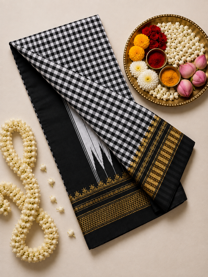 Dakshina Ikkal Zari Cotton Saree