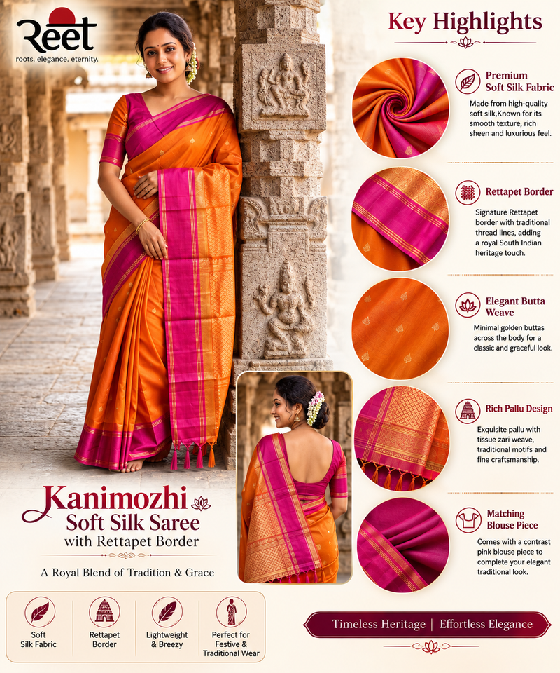 Kanimozhi Soft Silk Saree