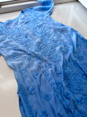 Satrangi Muslin Cotton Chikankari Kurta