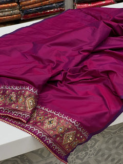 Kutchi embroidery saree