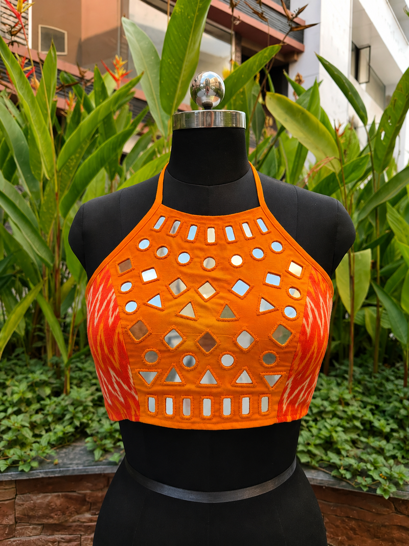 Premium Shisha Work Sleeveless Halter Blouse