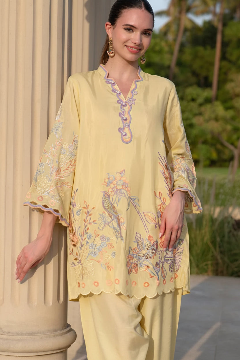Mehrunissa Floral Cutwork Co-ord Set