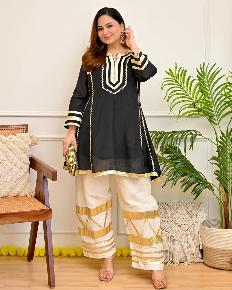Zariya Aqua Festive A-Line Kurta Set