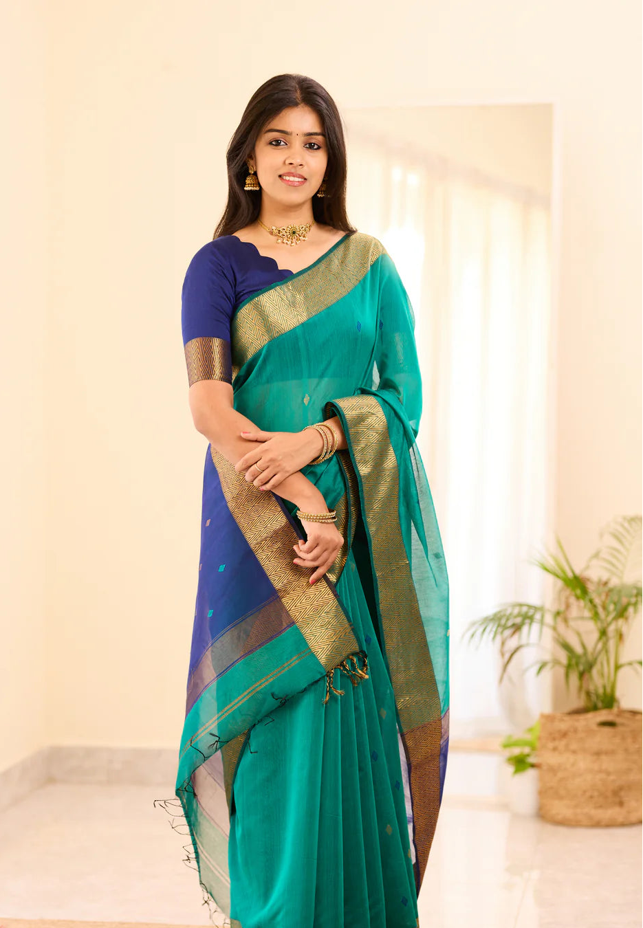 Maheshwari Silk Handloom Cotton Saree