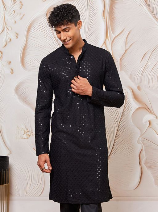 Darsh Black Festive Kurta