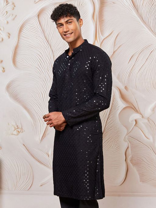 Darsh Black Festive Kurta