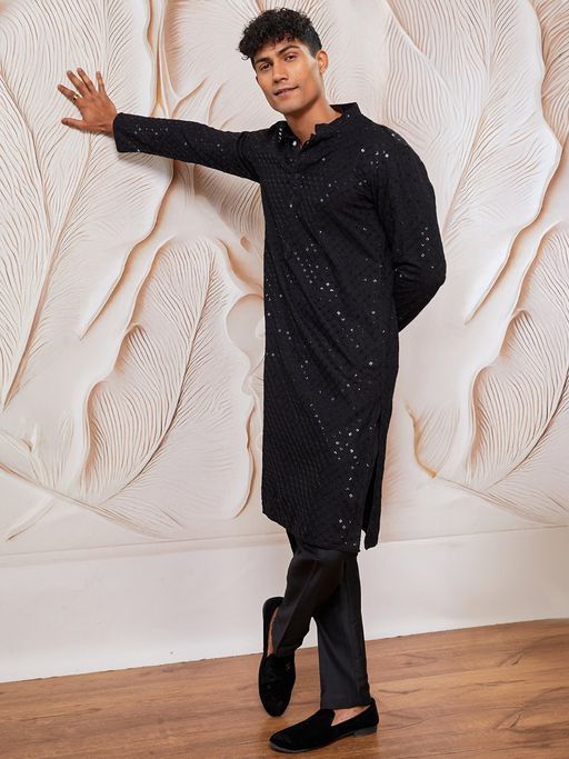 Darsh Black Festive Kurta