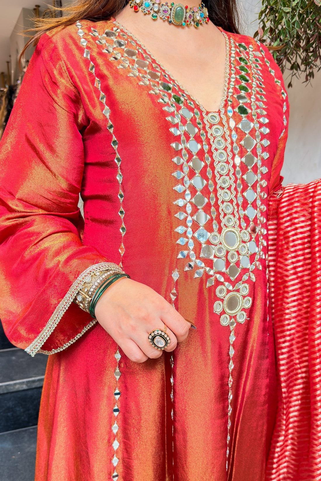 Sunehri Gulnaar Festive Anarkali Set