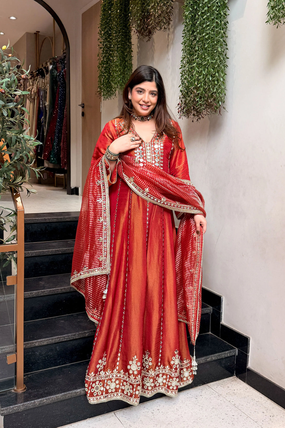 Sunehri Gulnaar Festive Anarkali Set