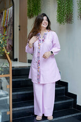 Vrinah Cotton Embroidered Coord Set