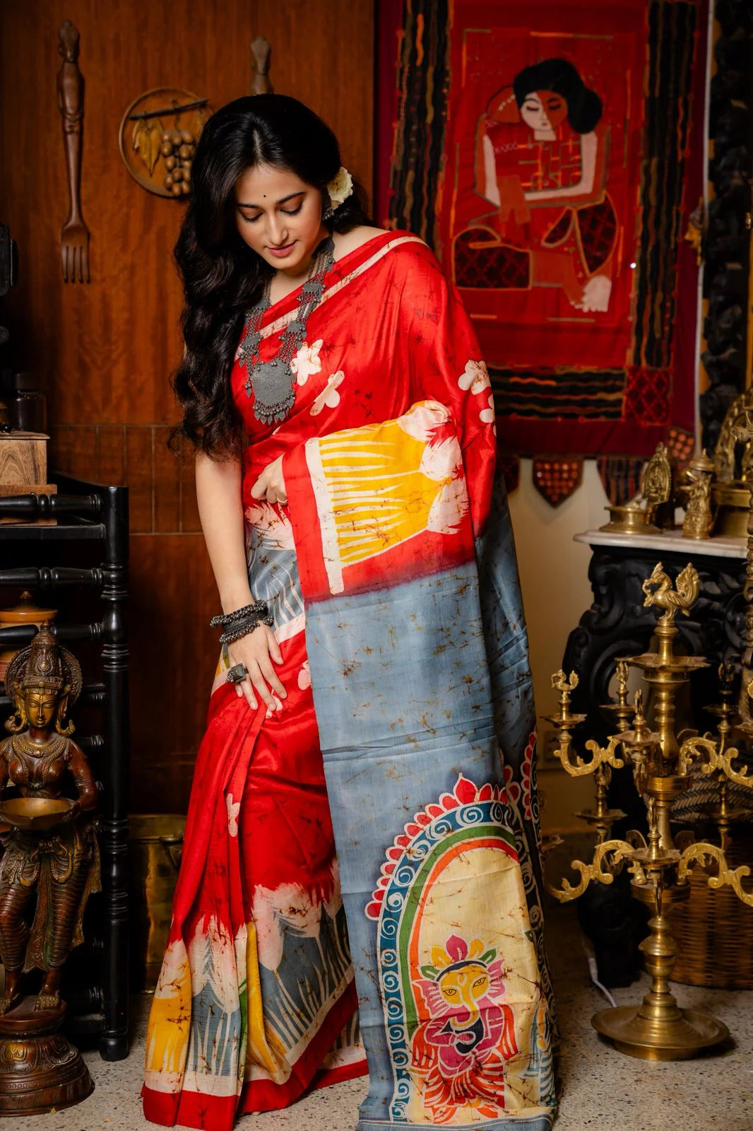 Devi Shakti Batik Pure Mulberry Silk Saree