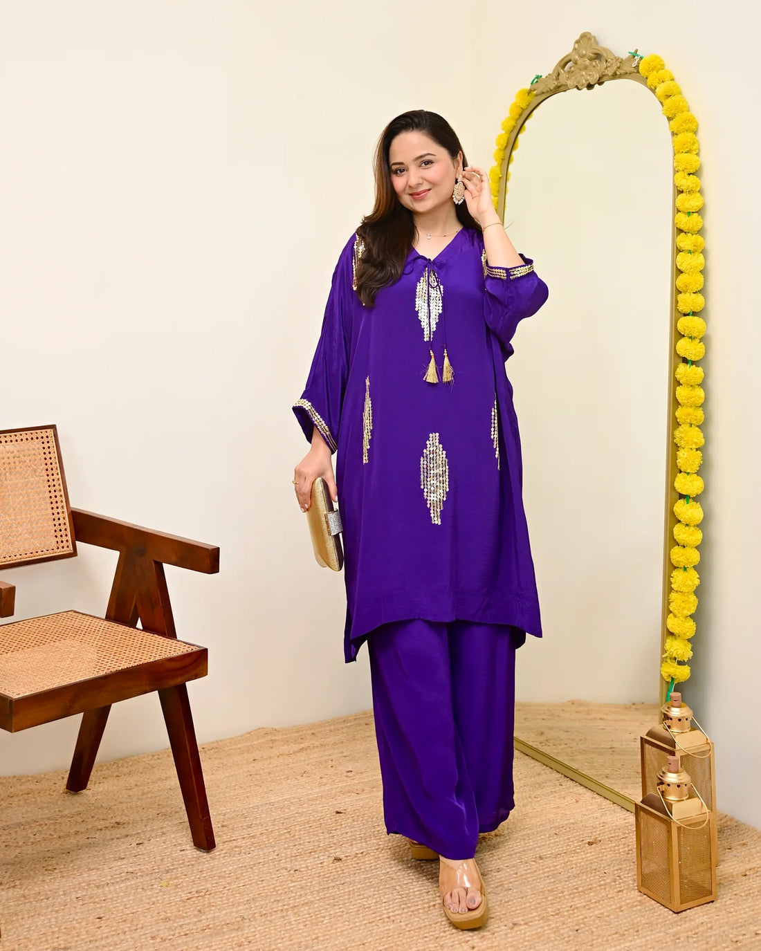 Ruhani Violet Festive Co-ord