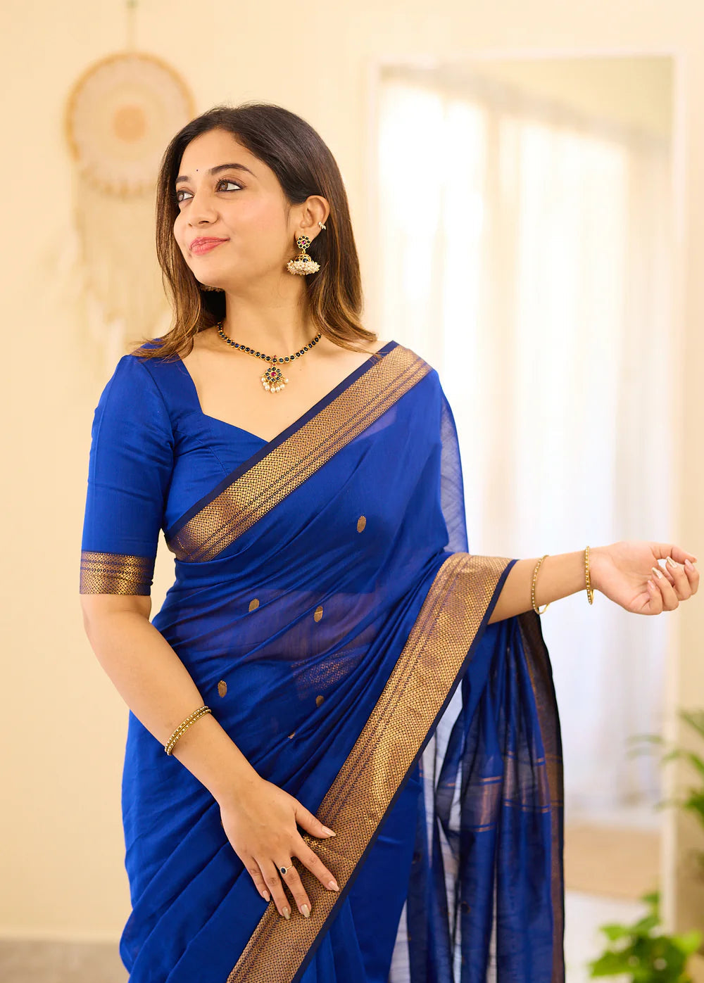 Maheshwari Silk Handloom Cotton Saree
