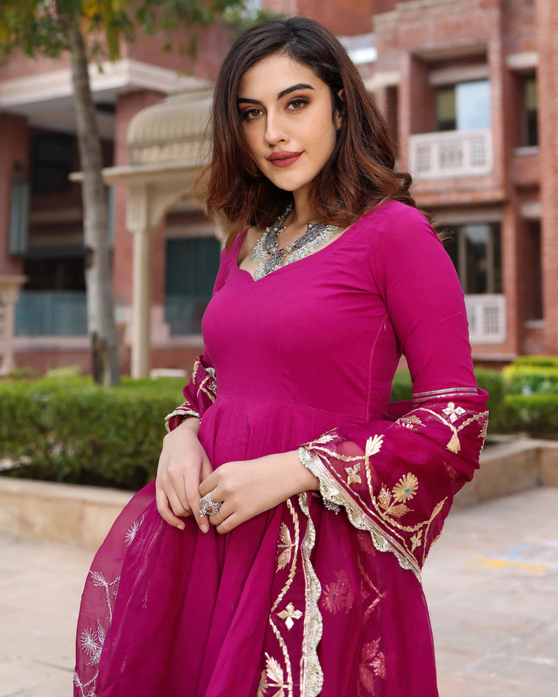 Amara Gota Patti Anarkali Set