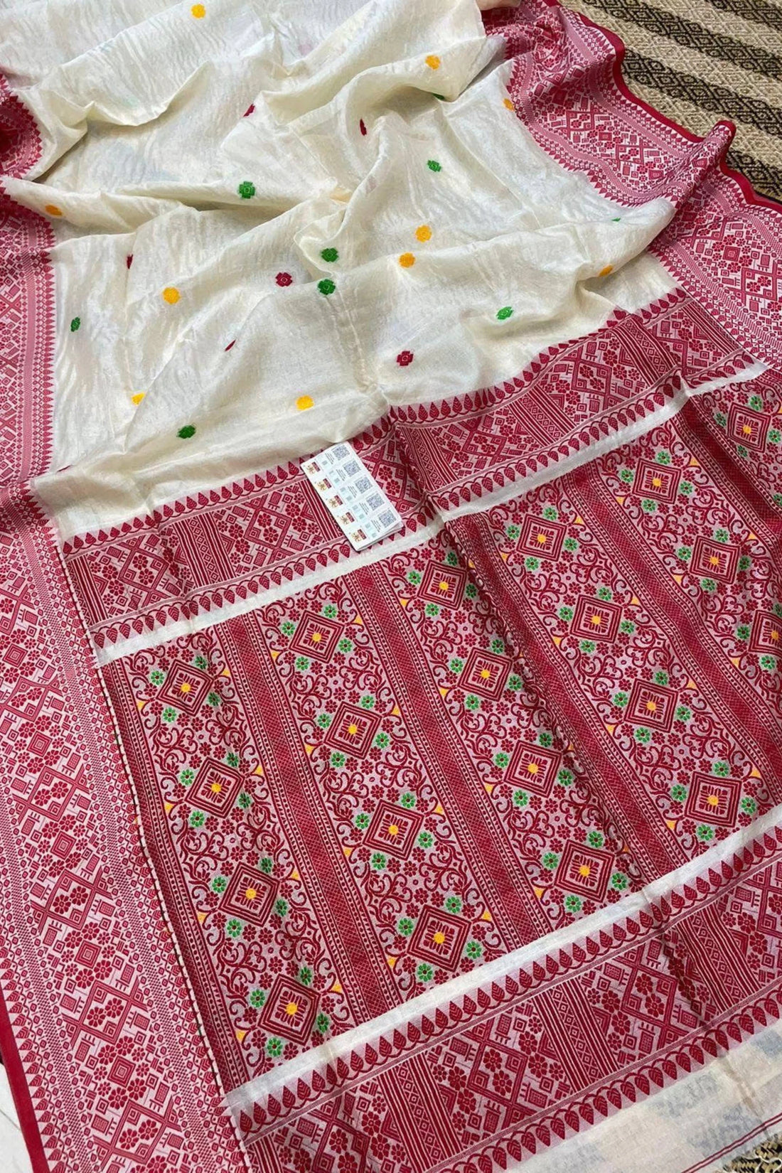 Jamdani Tussar Weave Saree