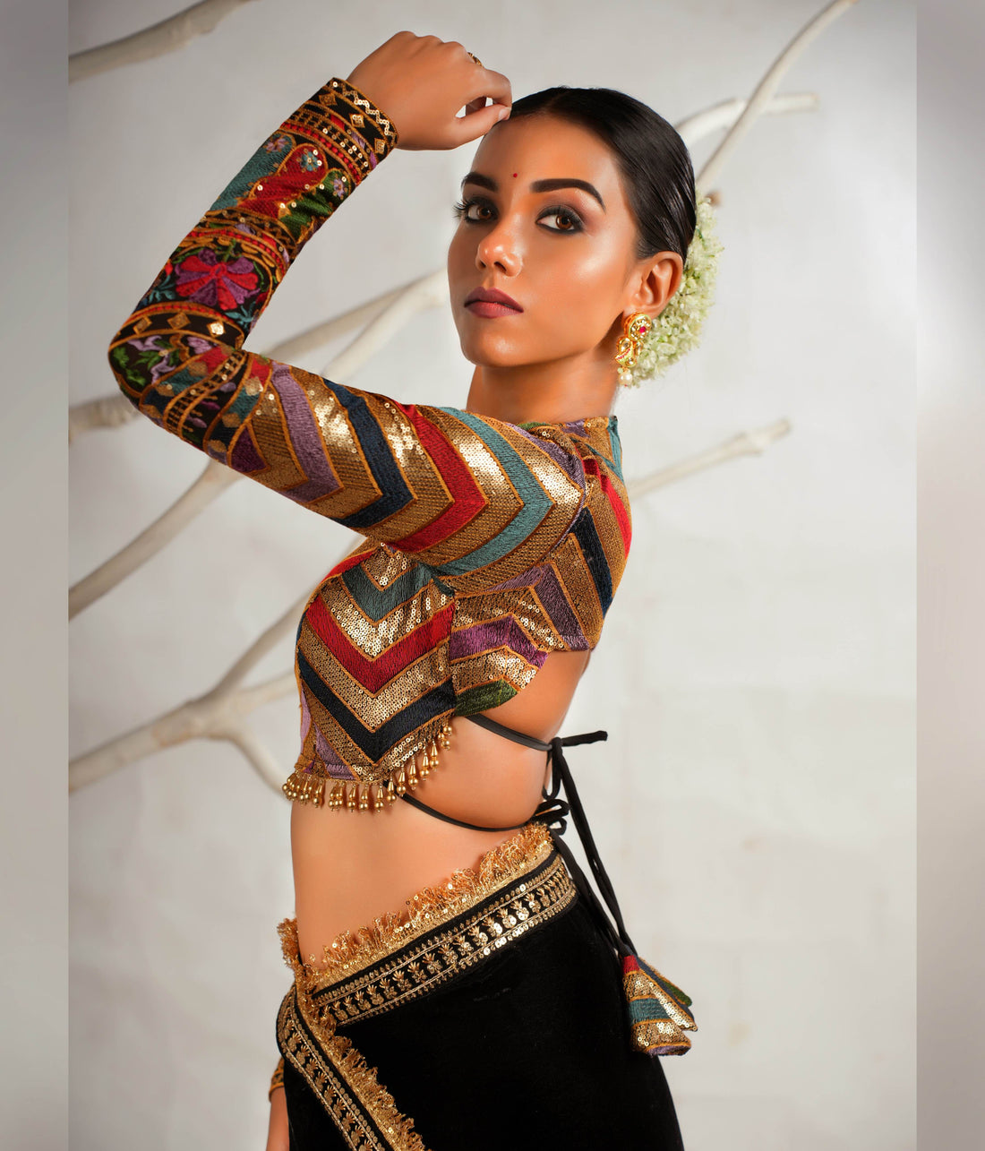 Evening wear saree and blouse
