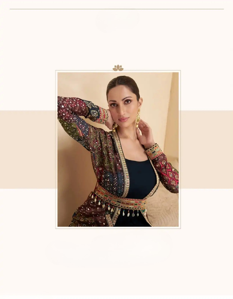 Real Georgette Embroidered Gown Set