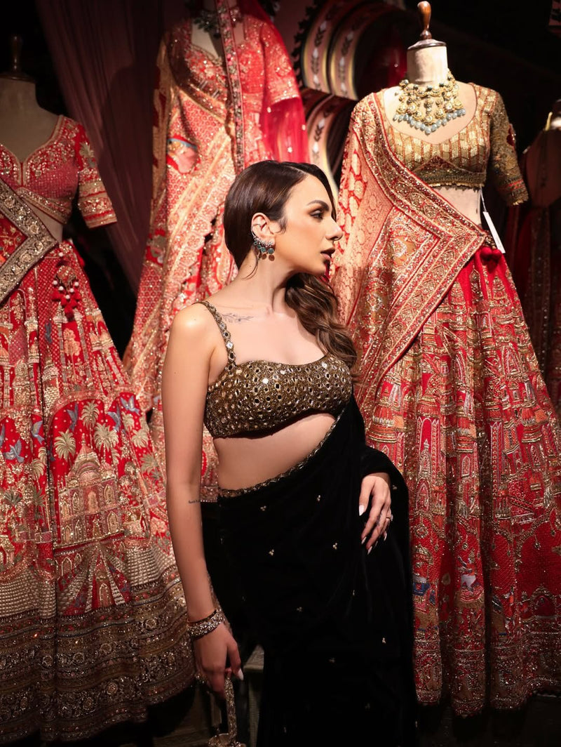 Fox Georgette Saree with Blouse- By Reet Lifestyle