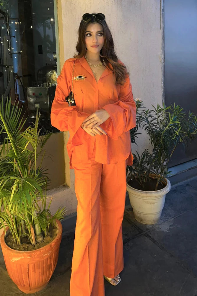 Bricky Orange and Green Co-ord Set