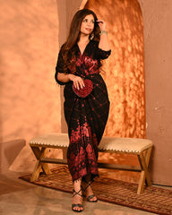 Cotton Rayon Red Salma-Sitara Shirtdress