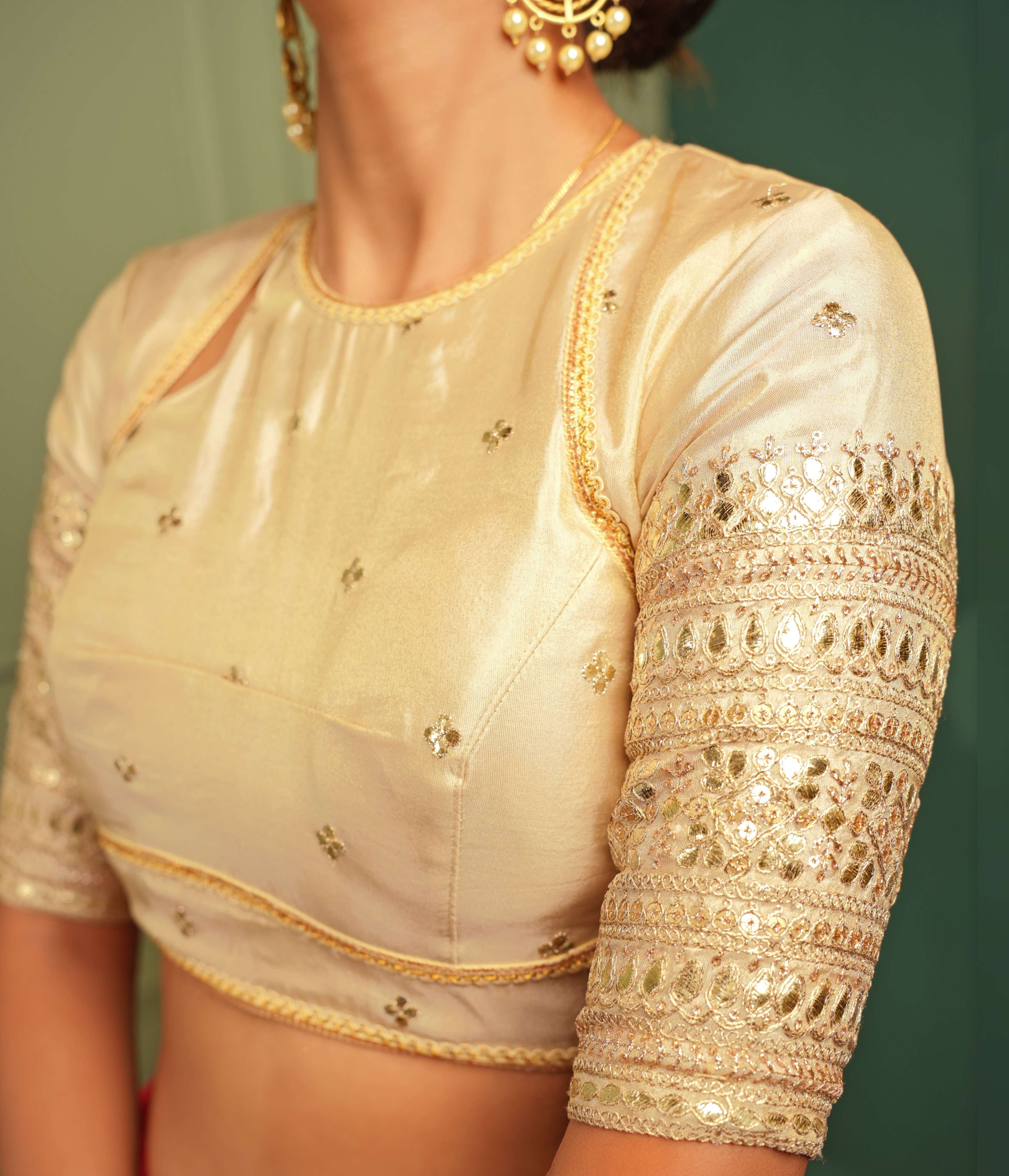 Light gold tissue blouse