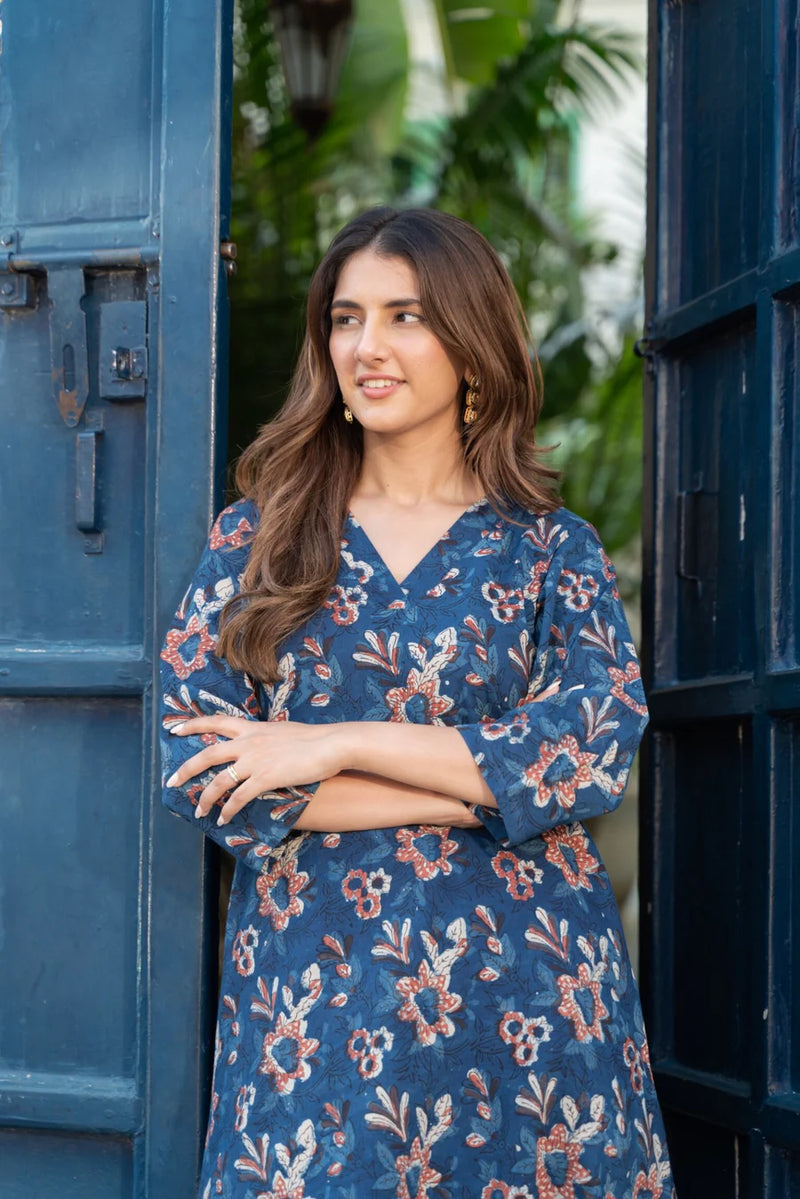 Dark Blue Jahota Pant Set