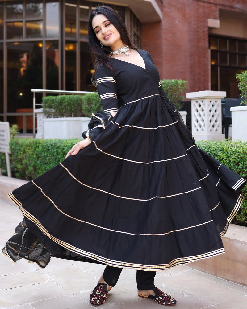 Noor Saffron Festive Anarkali Suit Set