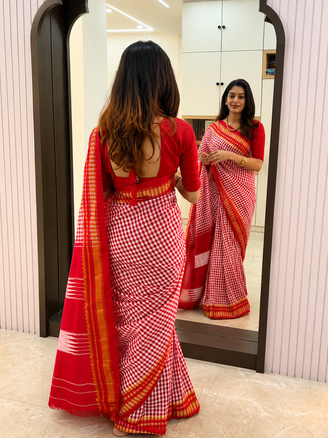 Dakshina Ikkal Zari Cotton Saree