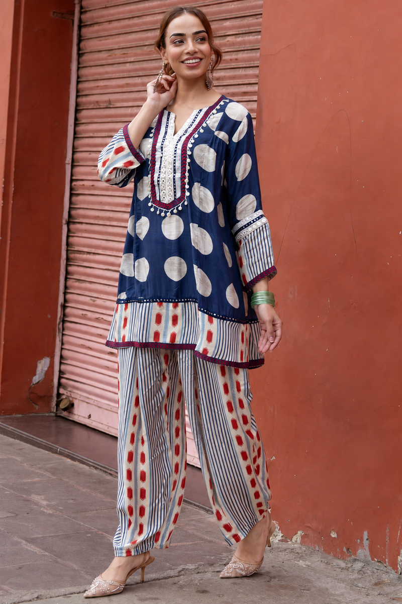 Blue Bazaar A-Line Farshi Set