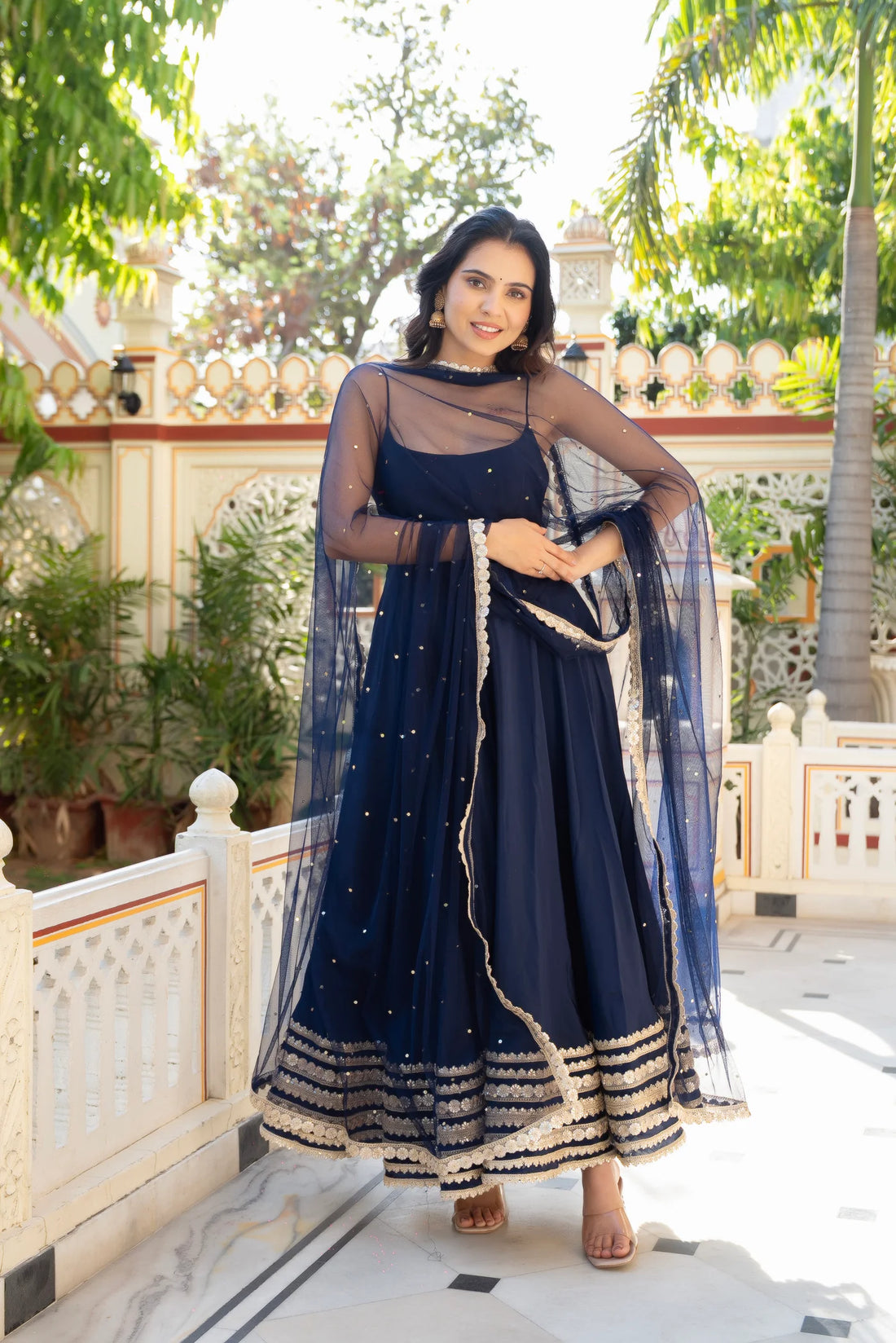 Noor-e-Neel Embroidered Anarkali Set
