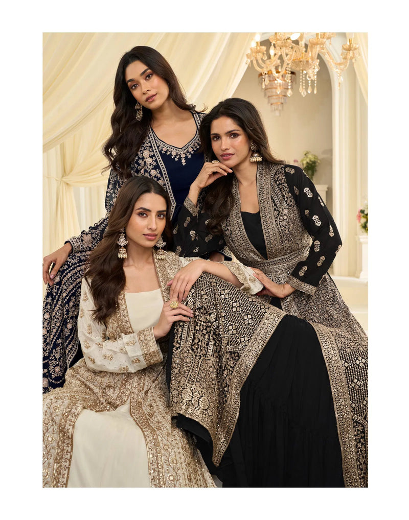 Heavy Simar Silk Embroidered Sharara set