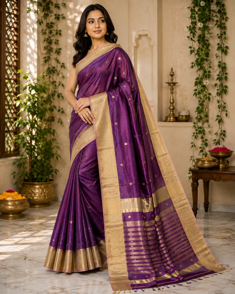 Nayantara Maheshwari Kali Border Buti Saree