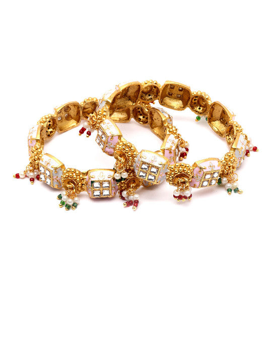 Mahal Kundan Bangle Set