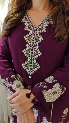 Amara Purple Floral Co-ord Set
